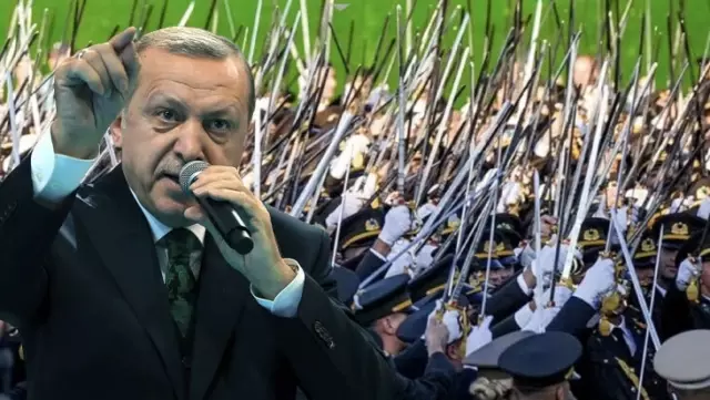 First comment from President Erdogan on the sword oath of the lieutenants: Who are you drawing these swords against?