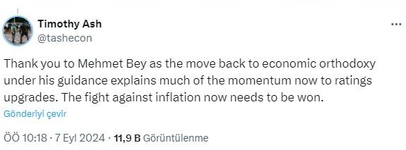 British economist Ash acknowledges Mehmet Şimşek's contribution: Turkey would have faced a similar crisis if he hadn't acted