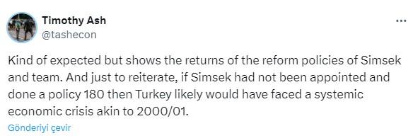 British economist Ash acknowledges Mehmet Şimşek's contribution: Turkey would have faced a similar crisis if he hadn't acted