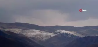 Erzurum'da Palandöken'e mevsimin ilk karı yağdı