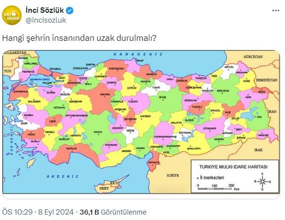 Scandalous post from İnci Sözlük: Which city's people should be avoided?