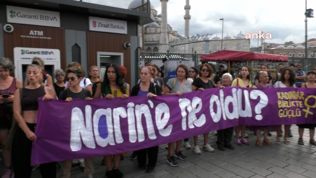 Women gathered in Istanbul for Narin Güran! Chanting the slogan 'We will not lose another person'