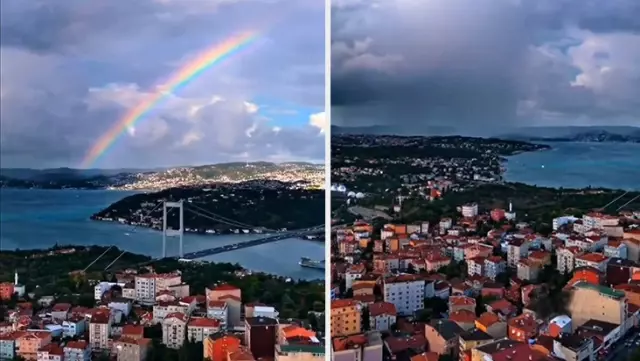 After the rain in Istanbul, a visual feast in the sky.