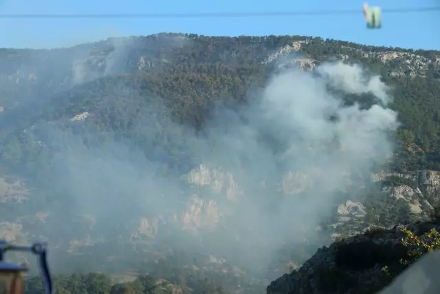 Aircrafts are intervening in the forest fire in Muğla.