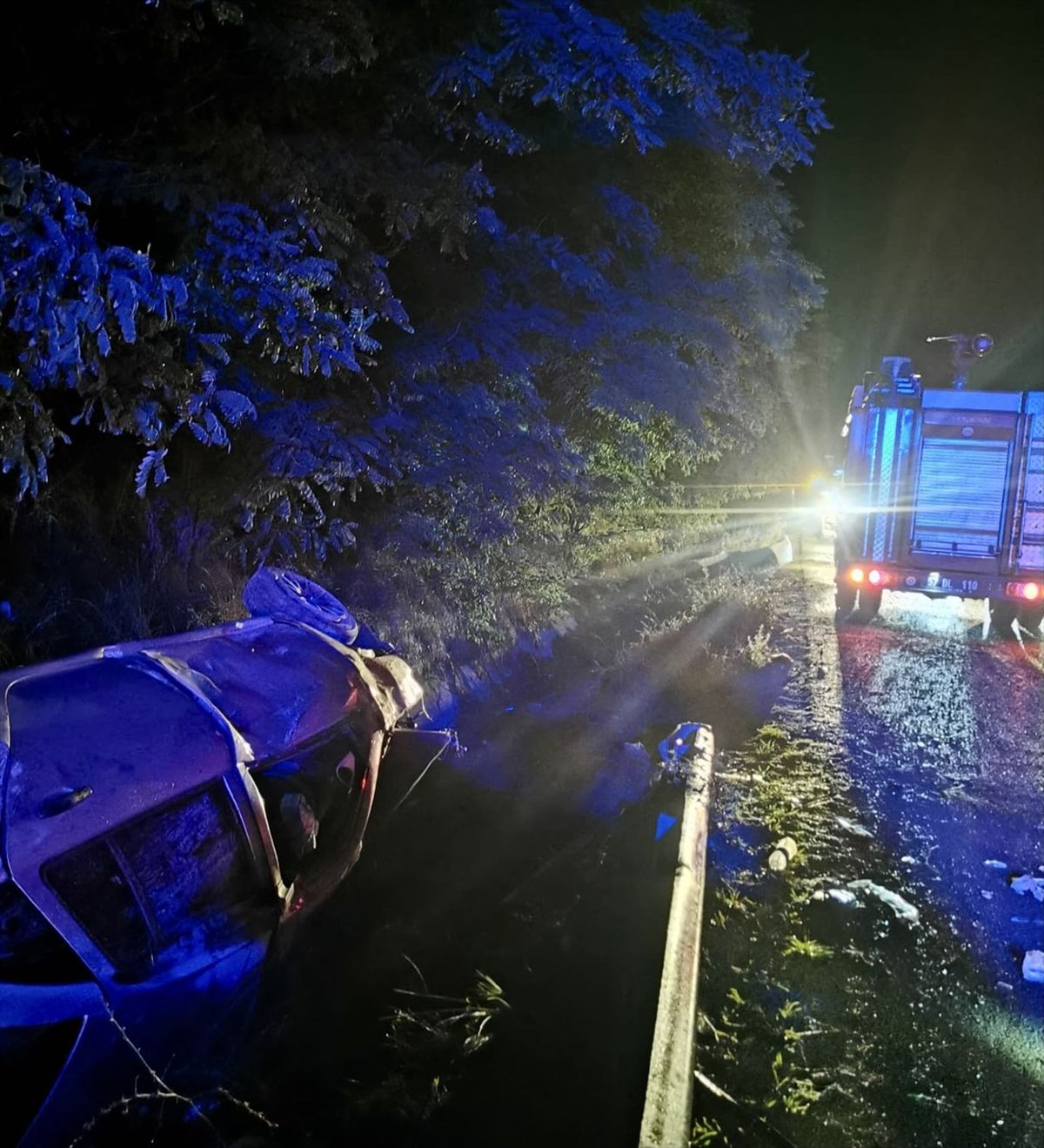 Sinop'ta otomobilin devrildiği kazada 1 kişi öldü, 4 kişi yaralandı