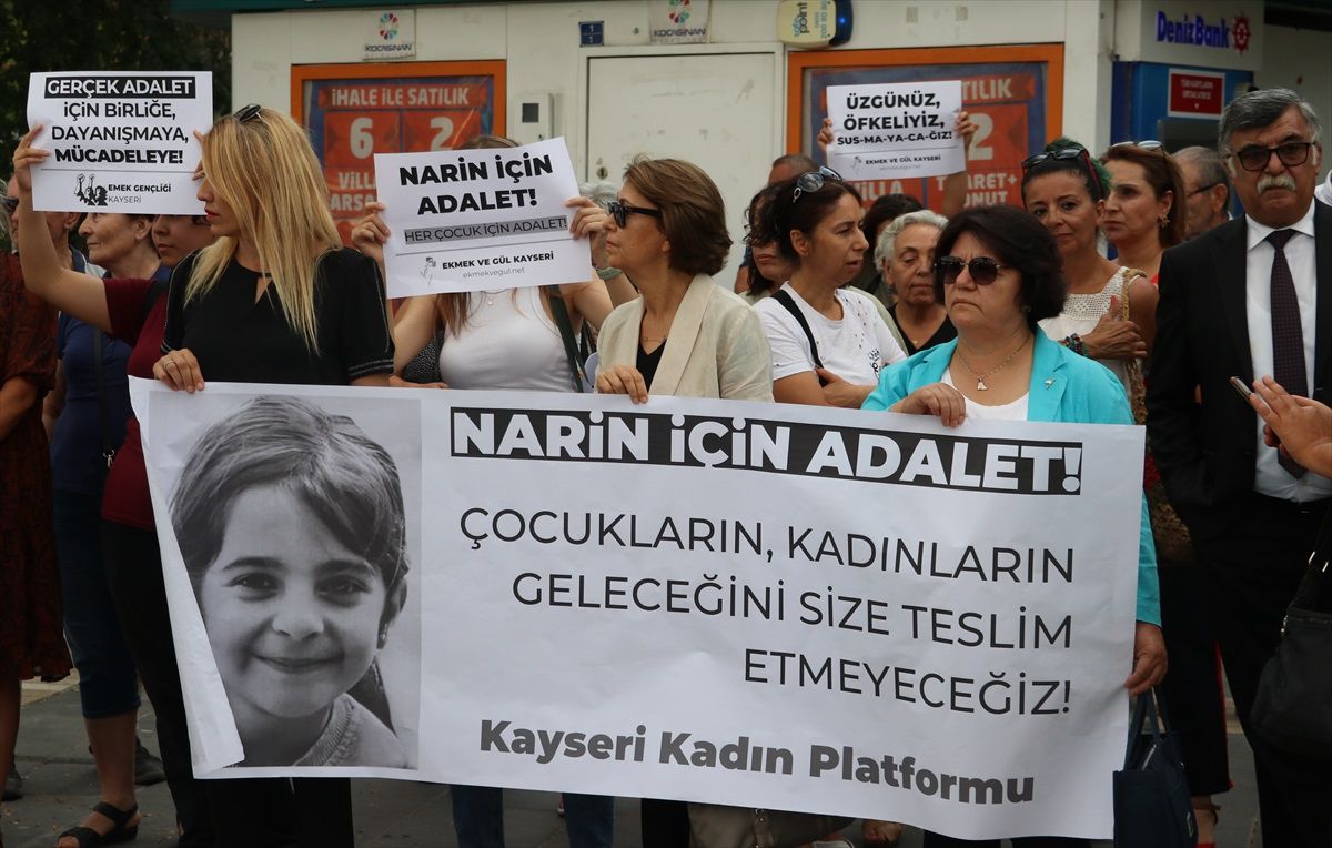 Kayseri'de Kadın Platformu, Narin Güran'ın Öldürülmesini Protesto Etti