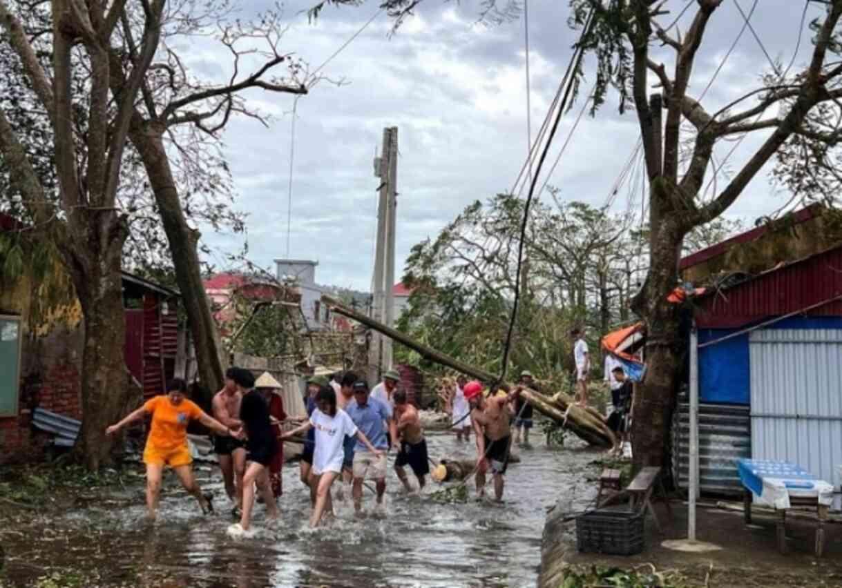 At least 59 people have lost their lives due to the floods and landslides caused by Typhoon Yagi in Vietnam.
