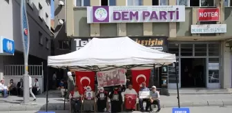 Muş'ta çocuklarını terör örgütünden kurtarmak isteyen aileler DEM Parti önünde eylem yapıyor