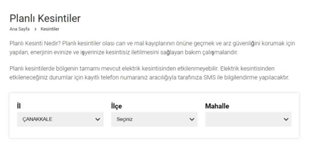 Çanakkale elektrik kesintisi! 12-13 Eylül UEDAŞ elektrik kesintisi ne zaman bitecek?