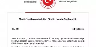 Dışişleri Bakanı Hakan Fidan, Filistin Konulu Uluslararası Toplantıya Katıldı