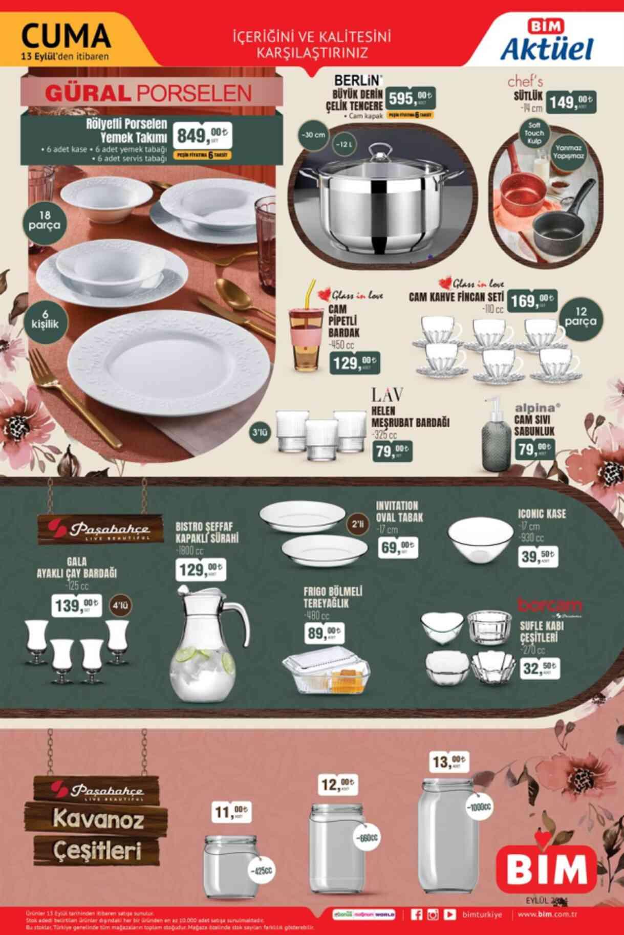 BİM AKTÜEL ÜRÜNLER: Bim'de hangi aktüel ürünler var? 13 Eylül Cuma bugün Bim'e hangi ürünler gelecek?