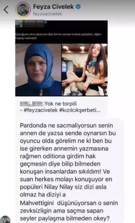 Did the screenwriter mother do favoritism? Feyza Civelek got angry