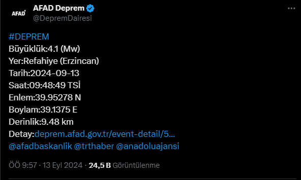 SON DAKİKA DEPREM: Deprem nerede oldu? Deprem ne zaman oldu?