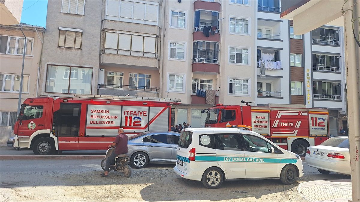 Samsun'da Bir Evde Yangın Çıktı