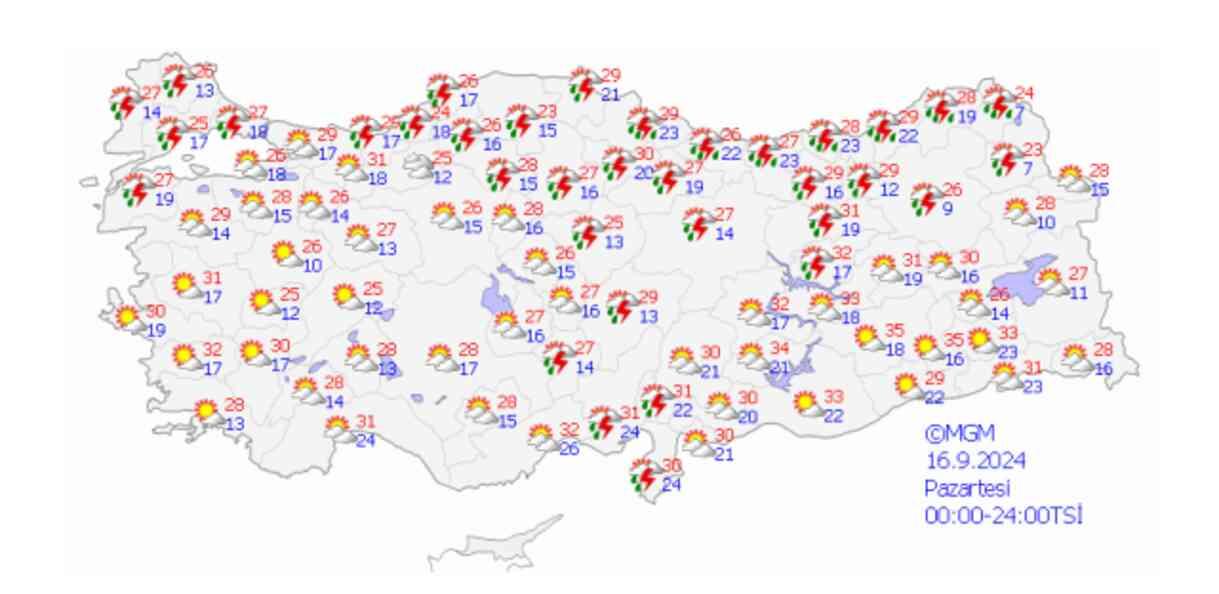 16 EYLÜL HAVA DURUMU | Sağanak yağış uyarısı! İstanbul, Ankara, İzmir, Bursa hava nasıl olacak?