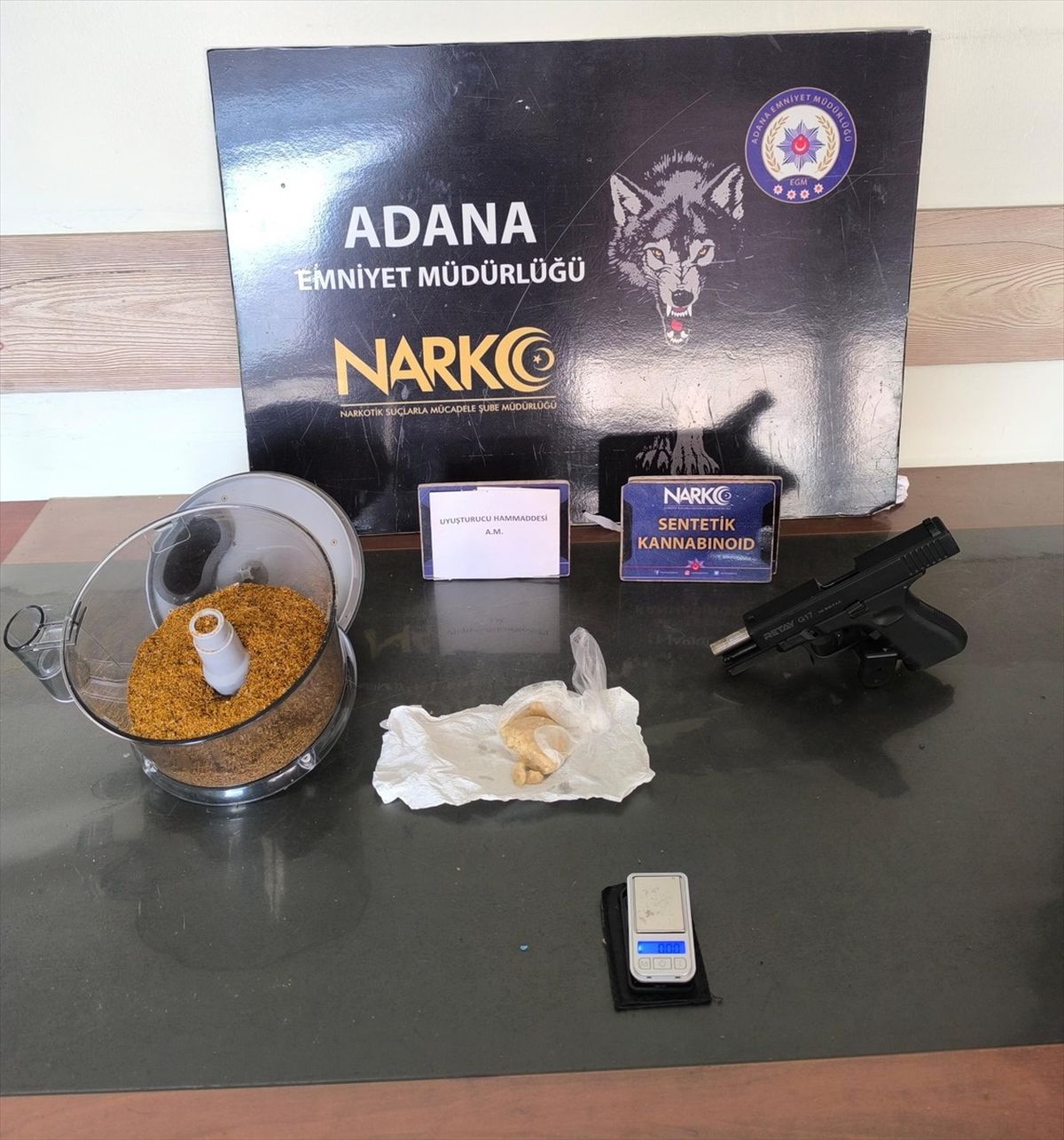 Adana'da Uyuşturucu ve Silah Ele Geçirildi: Şüpheli Tutuklandı