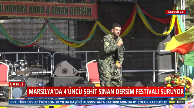 Terror festival in France! PKK propaganda with flags