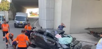 Konya'da Köprülü Üst Geçitten Düşen Araçta Sürücü Hayatını Kaybetti