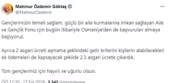 Aile ve Gençlik Fonu Başvuruları Osmaniye'de Başladı