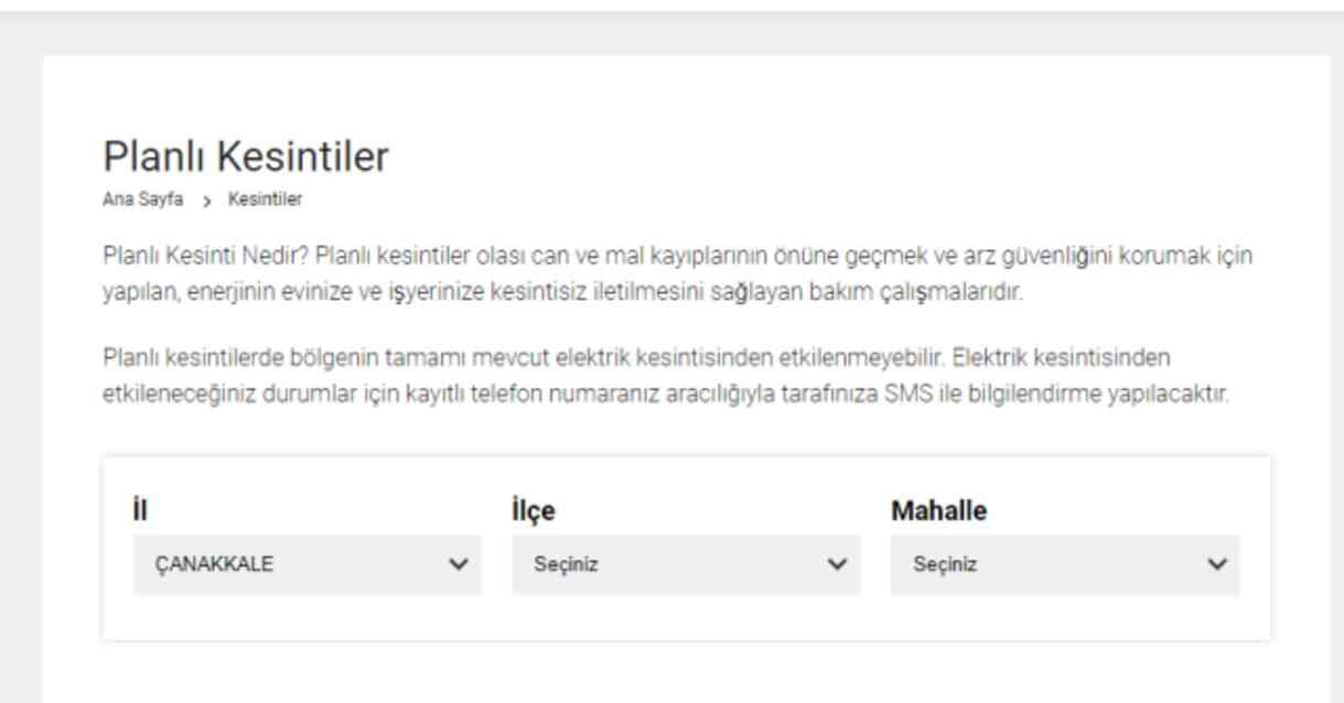 ÇANAKKALE ELEKTRİK KESİNTİSİ | Ayvacık, Gelibolu, Bozcaada, Yenice 17 Eylül elektrik kesintisi UEDAŞ GÜNCEL ELEKTRİK KESİNTİSİ