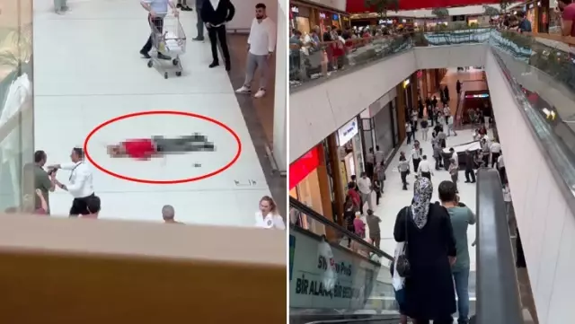 Suicide at the shopping mall in Istanbul! Jumped from the second floor into the void.