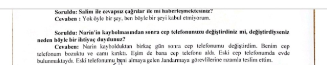 Yenge Hediye Güran'ın ifadesi ortaya çıktı: Narin kaybolduktan birkaç gün sonra telefonumu değiştirdim