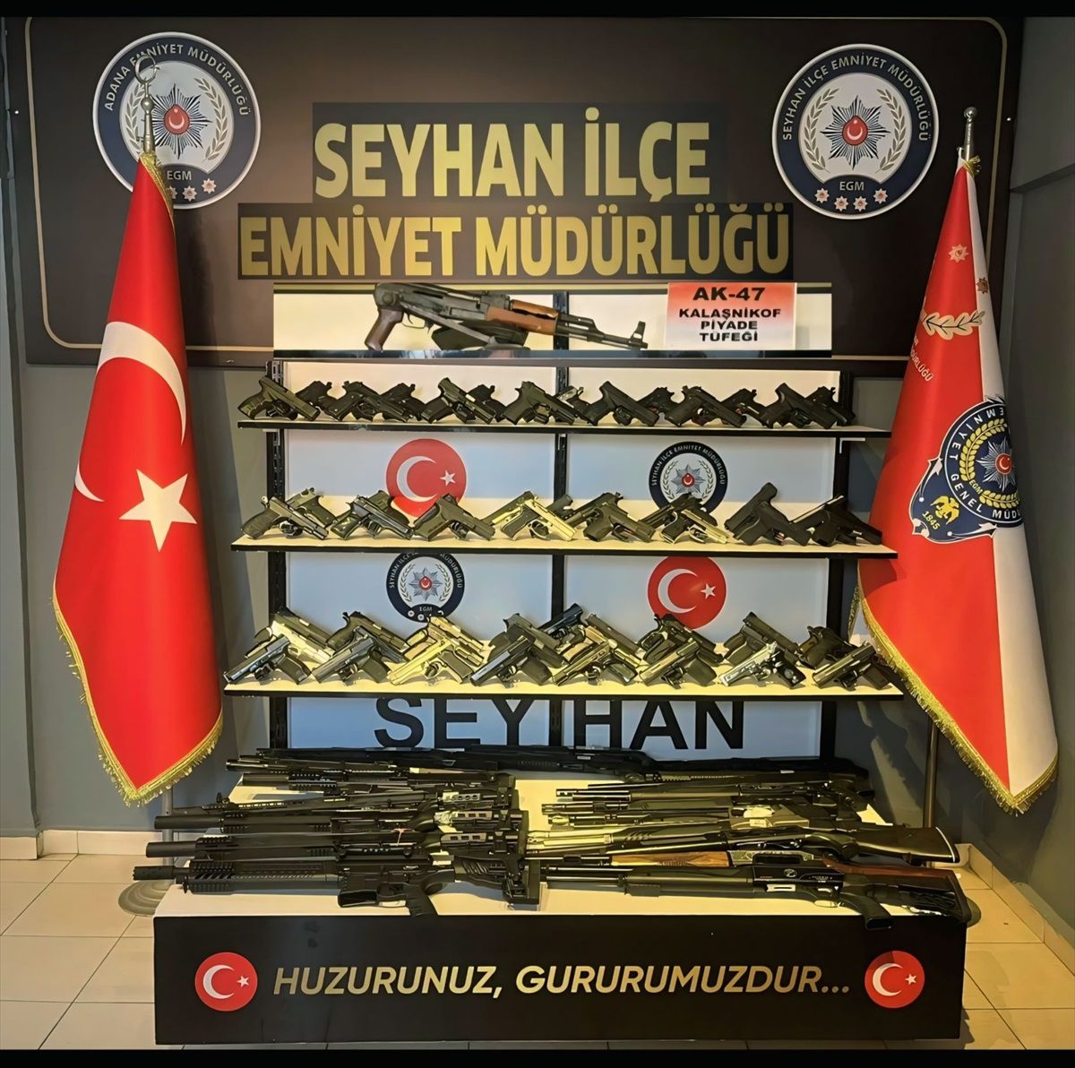 Adana'da Polis Operasyonu: 94 Silah ve 49 Tutuklama