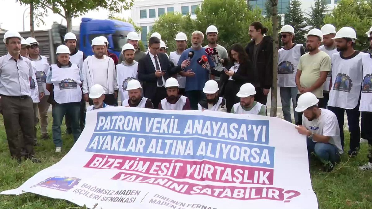 Ankara'da Madencilerden Eylem ve Destek Açıklamaları