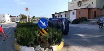 Manavgat'ta Otomobil Kaza Yaptı, Yaralı Yok