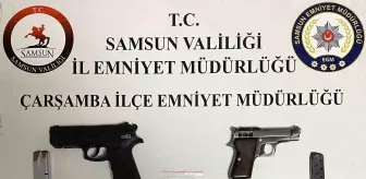 Samsun'da Araçta Silah ve Uyuşturucu Ele Geçirildi, 3 Gözaltı