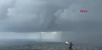 Hatay'da Yağış Sonrası Denizde Hortum Görüntülendi