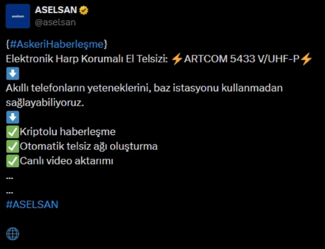 بعد انفجارات أجهزة الاتصال في لبنان، مشاركة ملفتة من ASELSAN