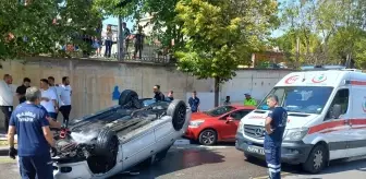 Manisa'da Alkollü Sürücü Takla Attı