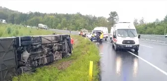 Zonguldak'ta Midibüs Devrildi: 9 Yaralı