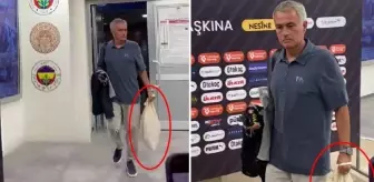 Mourinho'nun stattan ayrılırken elinde taşıdığı büyük torba merak konusu oldu