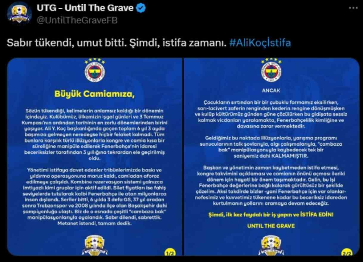 Ali Koç istifa edecek mi?