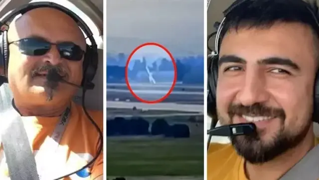 Everything happened in seconds! The plane crash in Bursa, in which 2 pilots lost their lives, was captured on camera.