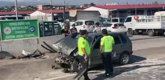 Muayene Sırasındaki Araca Çarpan Otomobilde 2 Yaralı