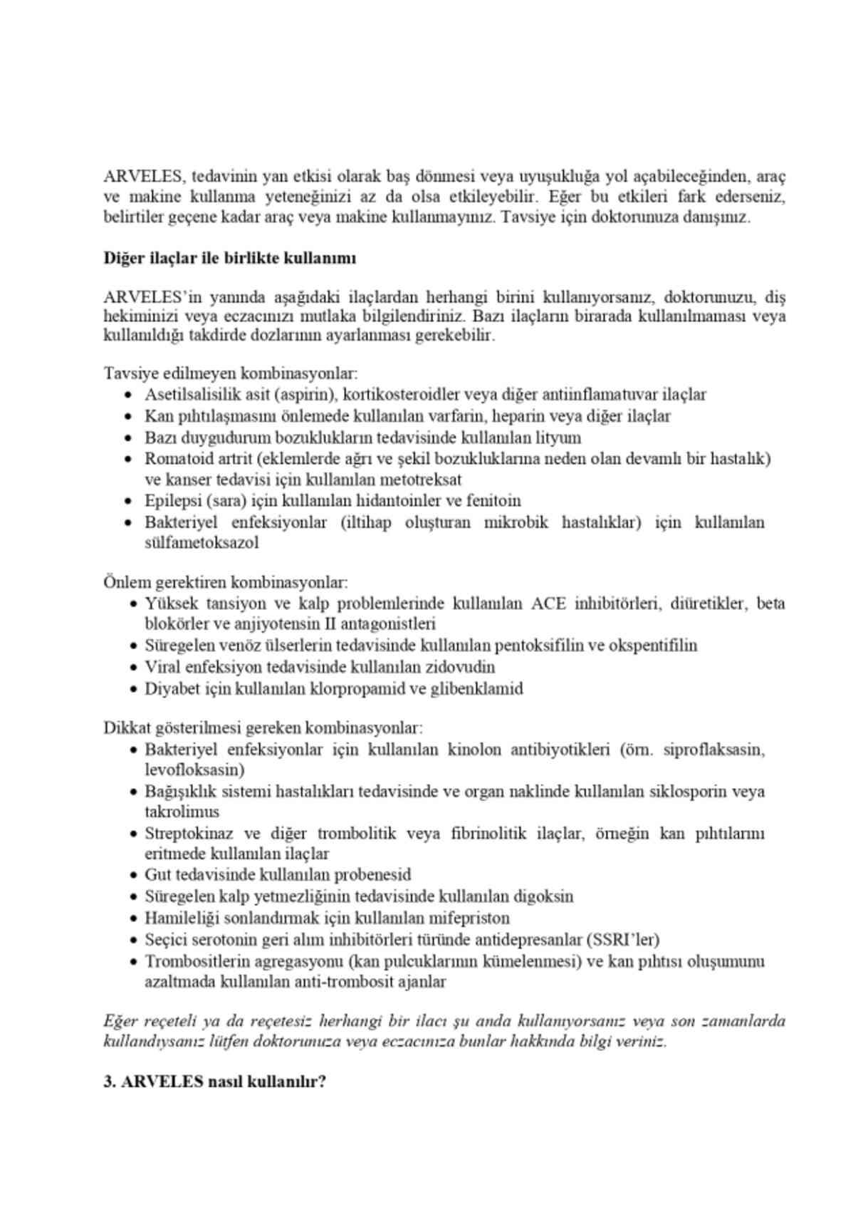 Arveles ateş düşürür mü?