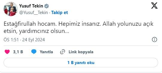 Bakan Yusuf'tan kendisine hakaret eden şahsa ders niteliğinde cevap!