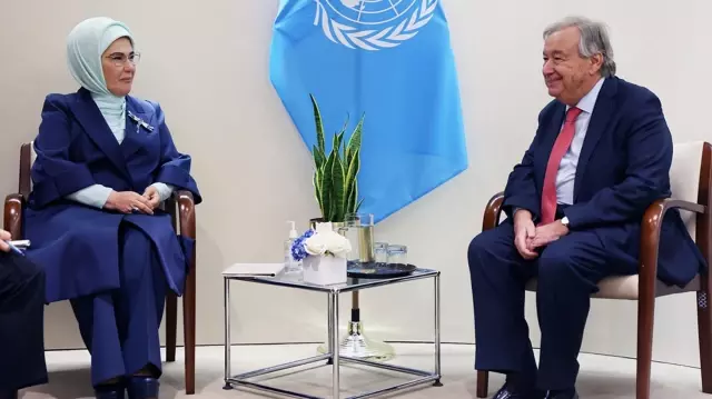 Emine Erdoğan met with Guterres: The agenda focused on zero waste and the climate crisis.