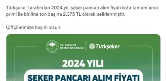 2024 Şeker Pancarı Alım Fiyatı 2.375 TL Olarak Belirlendi