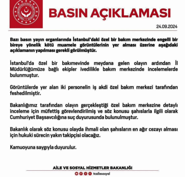 Bakım merkezindeki dehşete bakanlık el attı! Kurum avukatı alçaklığı bu sözlerle savundu