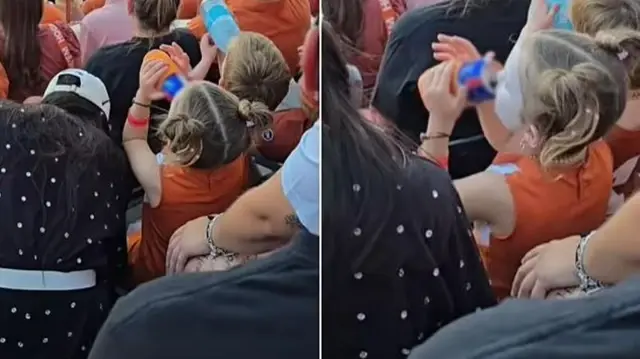 A mother who did not intervene when her daughter was drinking alcohol at a football game in Texas received backlash.