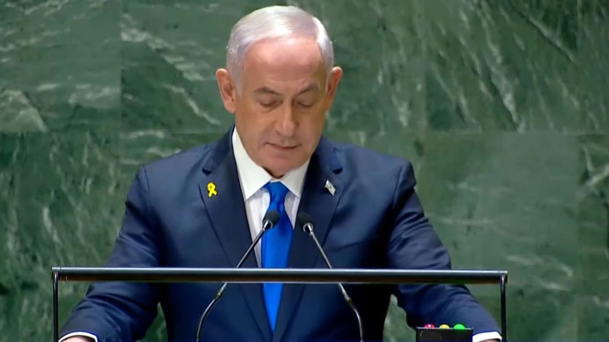 BM'de utanç günü! Elinde on binlerce masumun kanı olan Netanyahu dünyaya seslendi