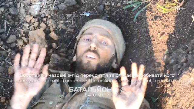 A Russian soldier fearing he would be killed receives a helping hand from a Ukrainian drone