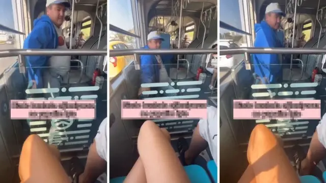 The image is from Turkey! This is how she recorded the man who harassed her on the bus.