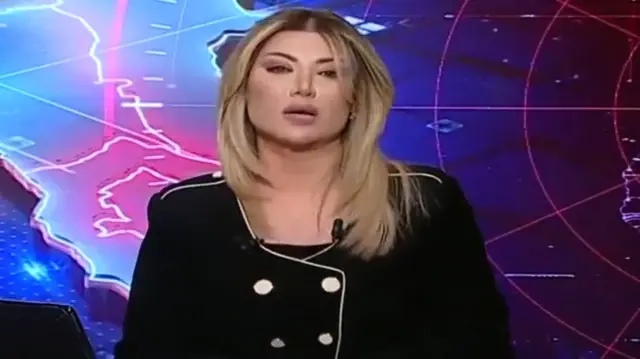 The presenter who announced the death of Hezbollah leader Nasrallah cried.