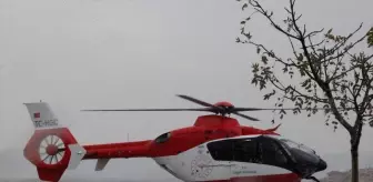 Beypazarı'nda Beyin Kanaması Geçiren Hasta Ambulans Helikopterle Hastaneye Sevk Edildi