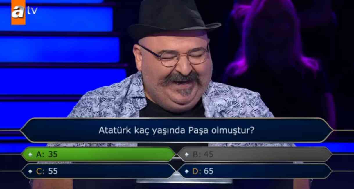 Atatürk kaç yaşında Paşa olmuştur? Kim Milyoner Olmak İster yeni bölüm soru ve cevapları!